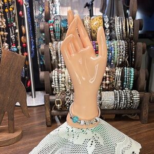 Cute Silver Tone Charm Bracelet